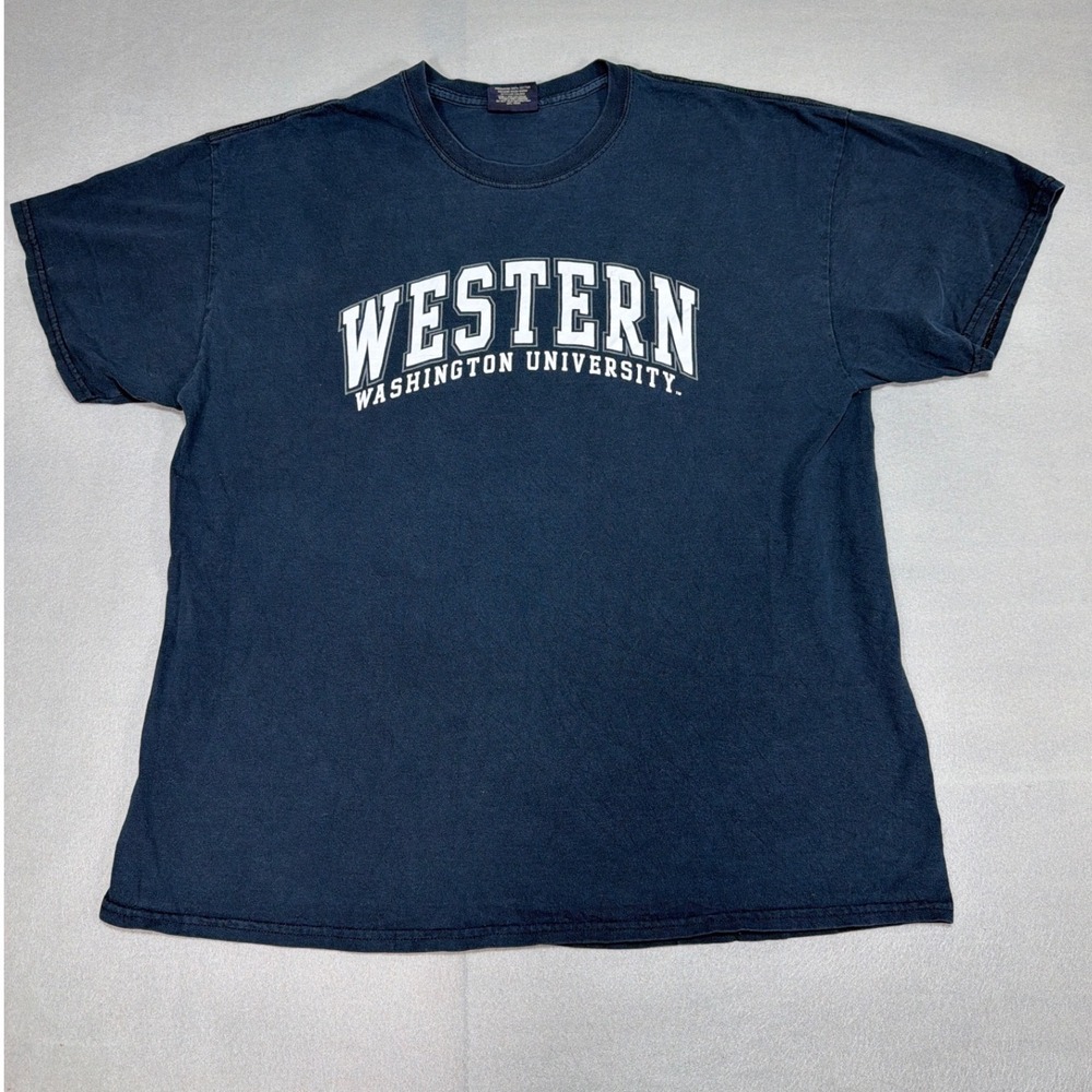 MV Sport Western Washington University T-Shirt Navy Blue WWU Collegiate XL